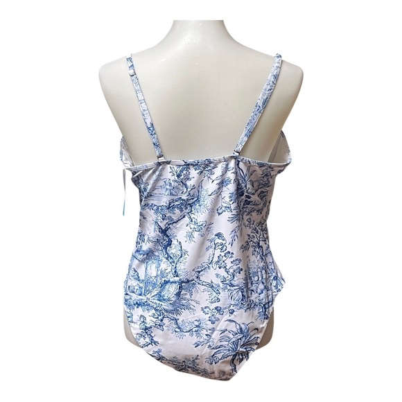 NWT 2 for 1 💕 Gorgeous Navy and White One Piece and Full Coverage Coverup! - Picture 2 of 8